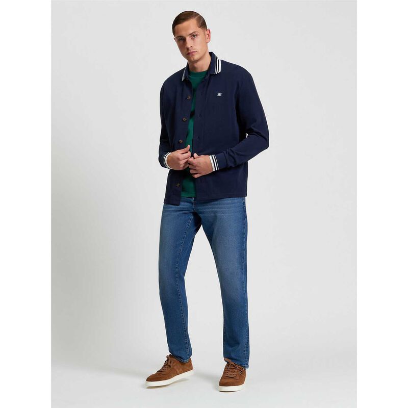 Ben Sherman Tipped Long Sleeve Polo image number 3